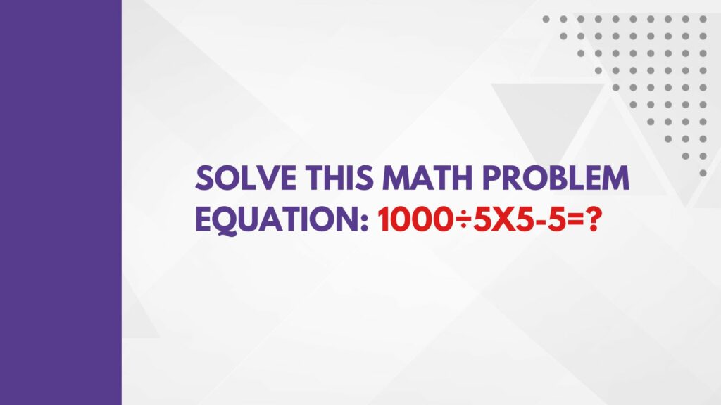 Solve This Math Problem Equation