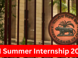 RBI Summer Internship 2024