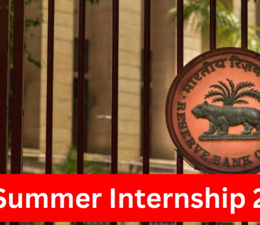 RBI Summer Internship 2024