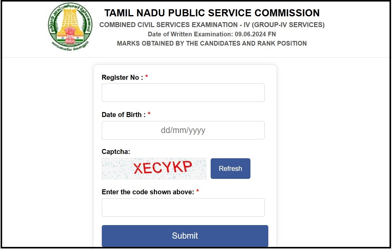 TNPSC Group 4 Results 2024