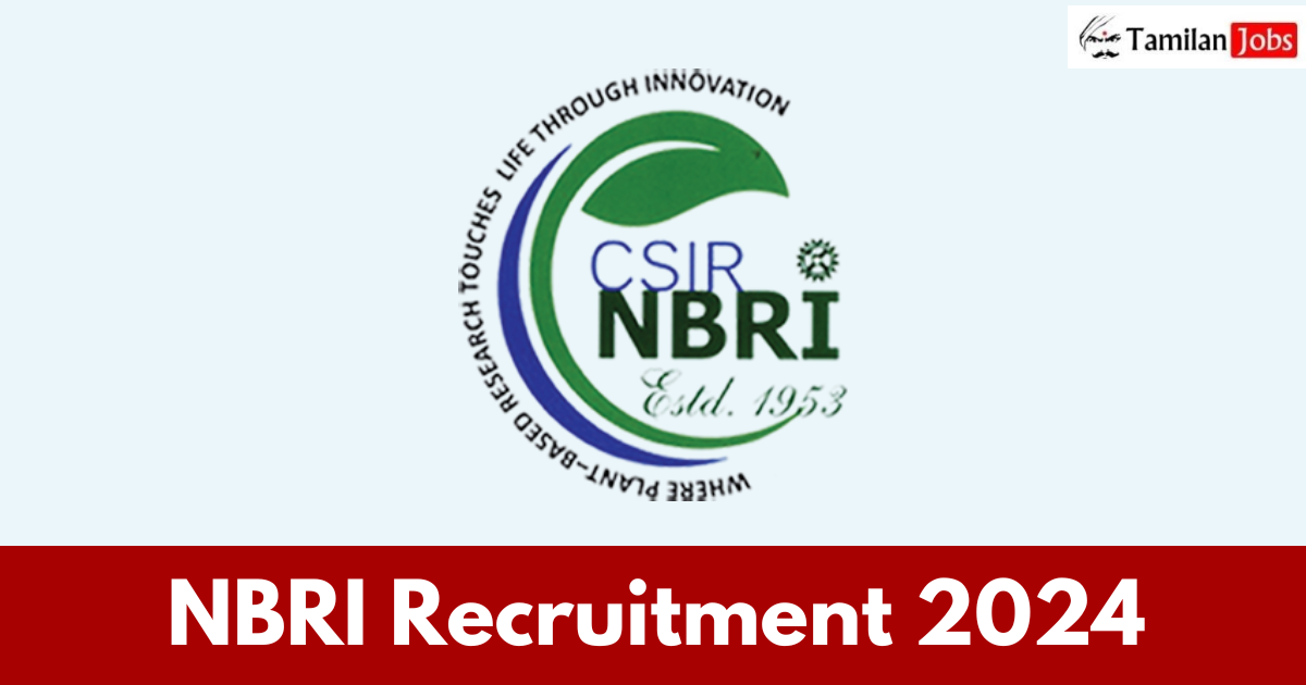 NBRI Recruitment 2024